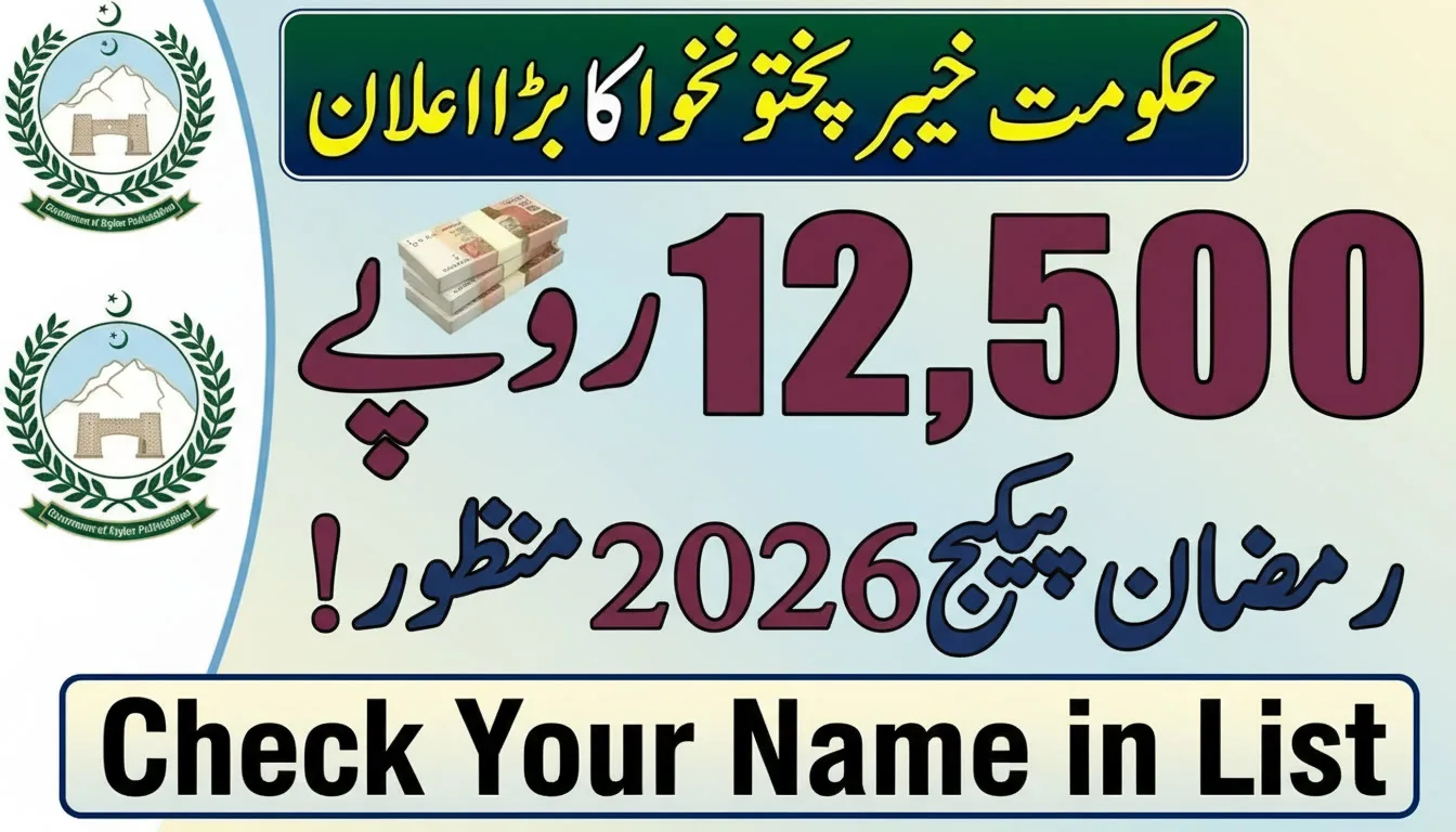 Khyber Pakhtunkhwa KPK Ramzan Package Rupees 12,500